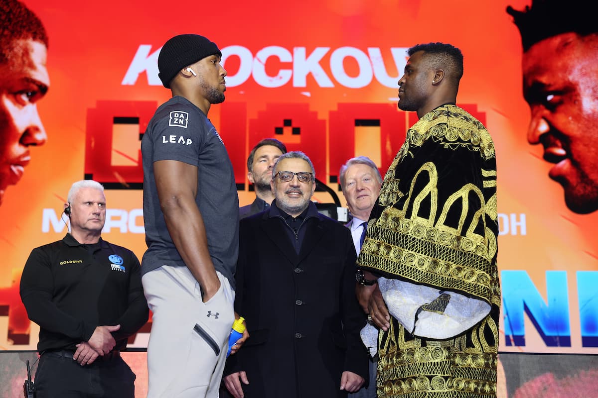 Anthony Joshua vs Francis Ngannou faceoff