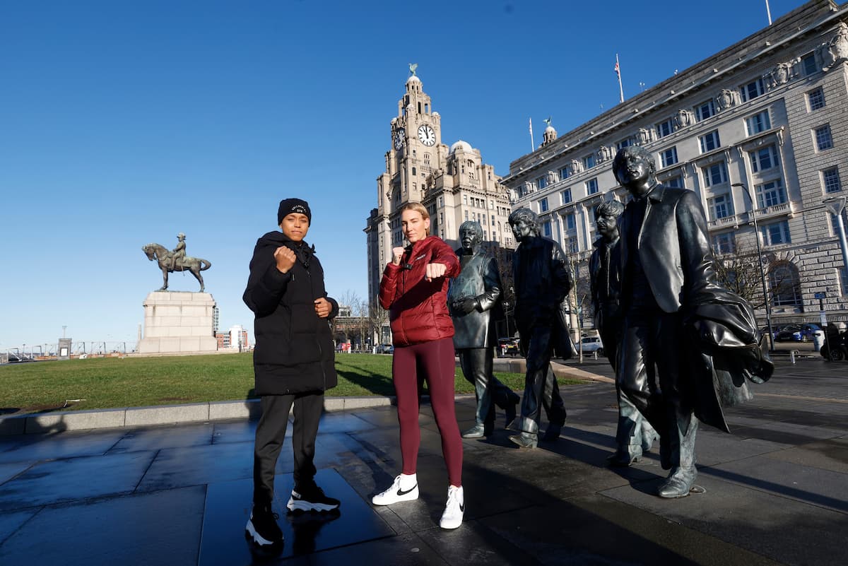 Natasha Jonas and Mikaela Mayer in Liverpool, England