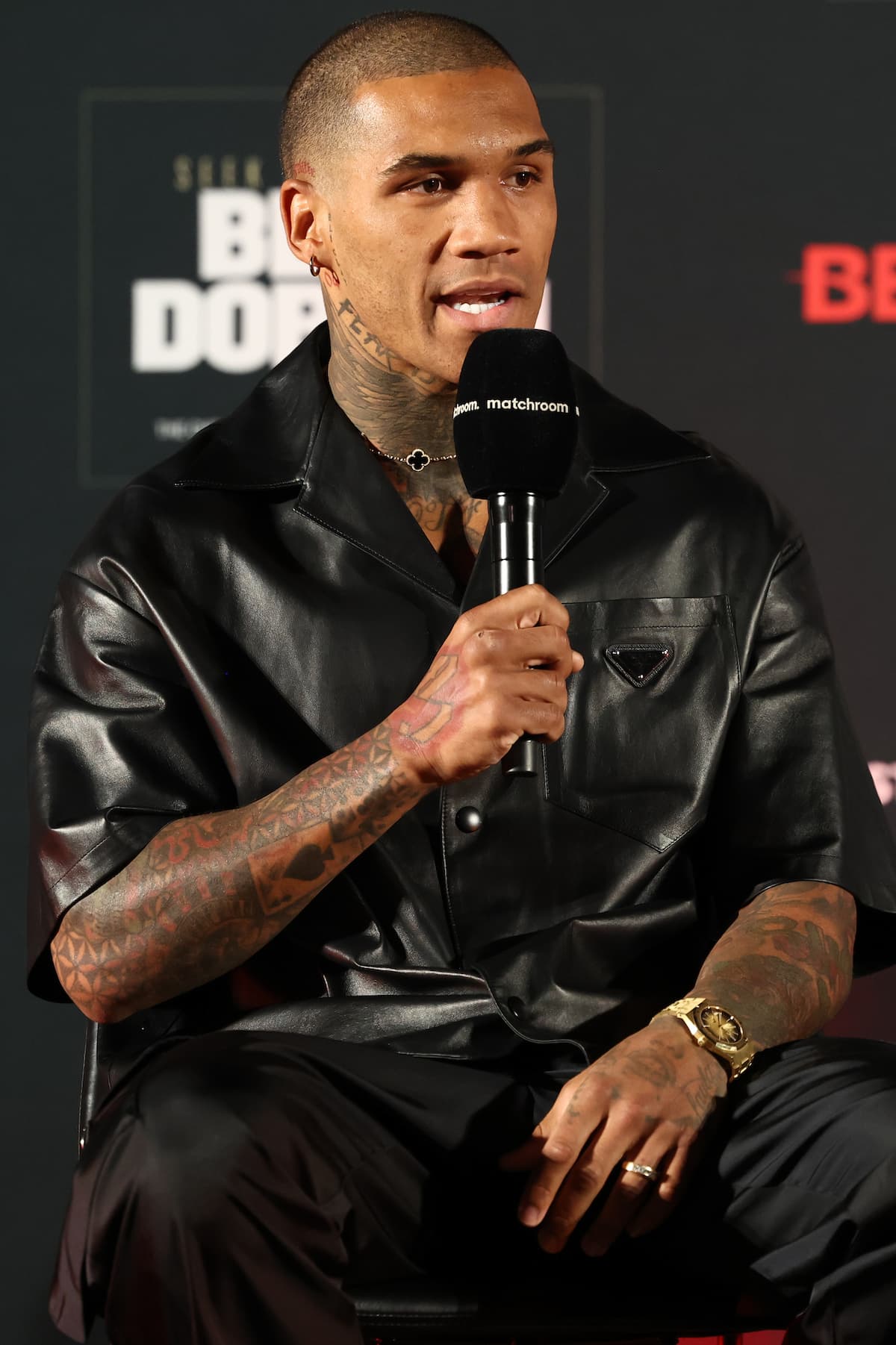 Conor Benn at the press conference