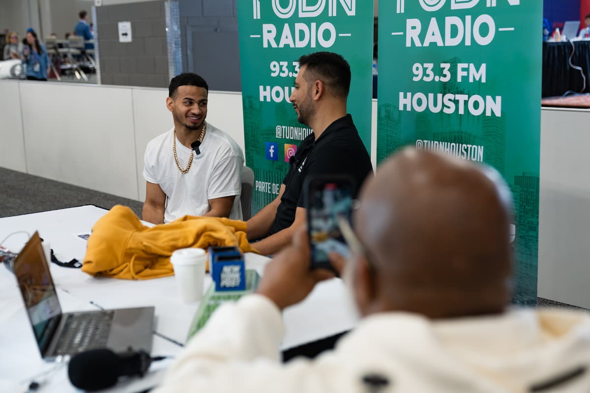 Rolando Romero at Radio Row in Las Vega