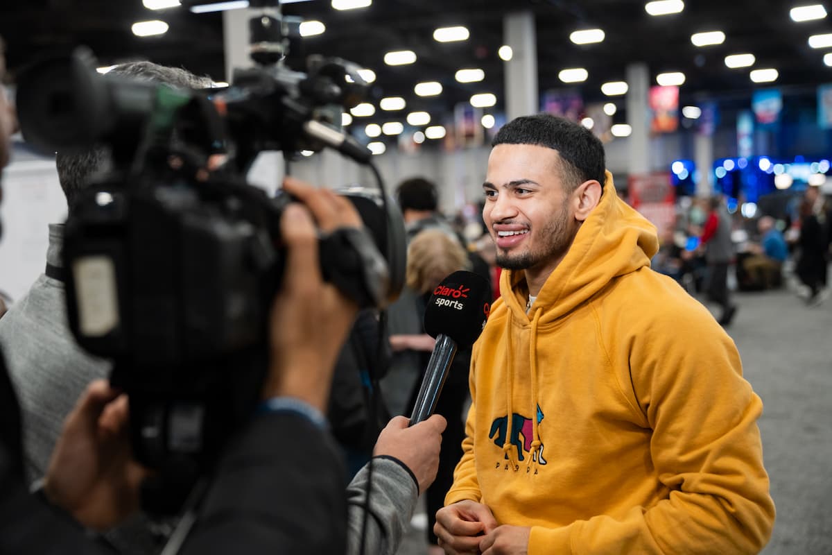 Rolando Romero at Radio Row in Las Vega