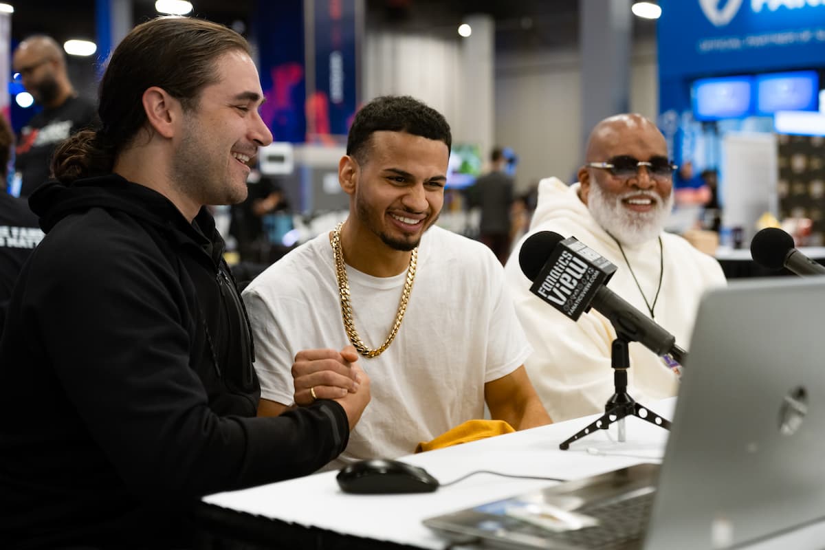 Rolando Romero at Radio Row in Las Vega