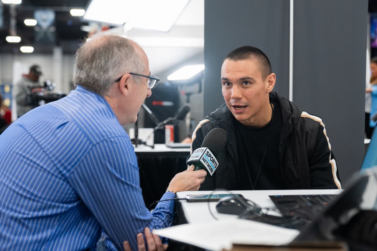 Tim Tszyu at Radio Row in Las Vegas