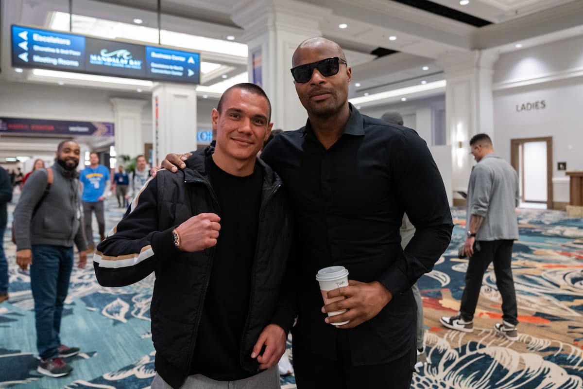 Tim Tszyu at Radio Row in Las Vegas