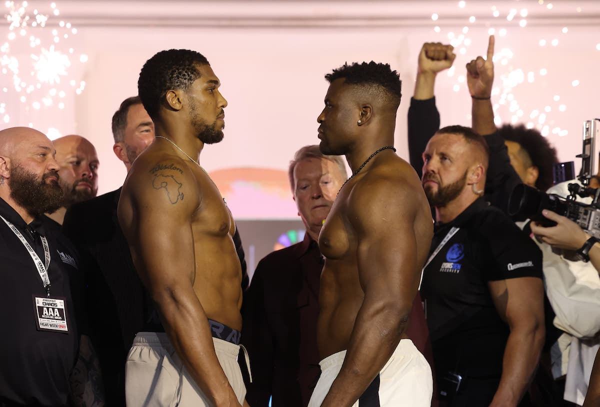 Anthony Joshua vs Francis Ngannou faceoff