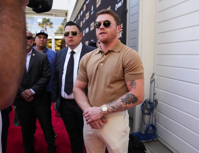 Canelo Alvarez at the press conference