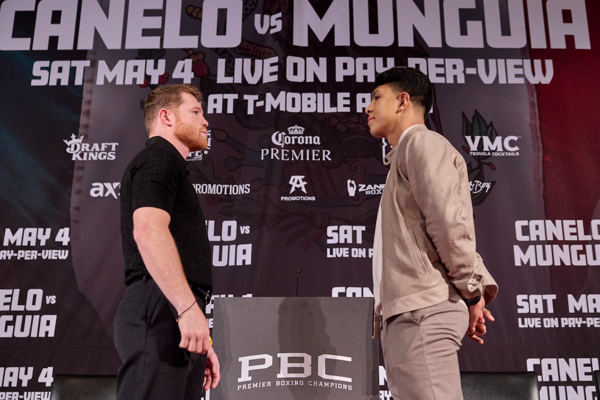 Canelo Alvarez and Jaime Munguia go face to face