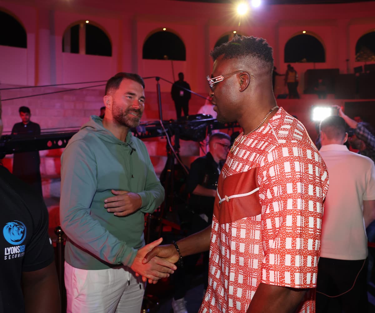 Eddie Hearn and Francis Ngannou