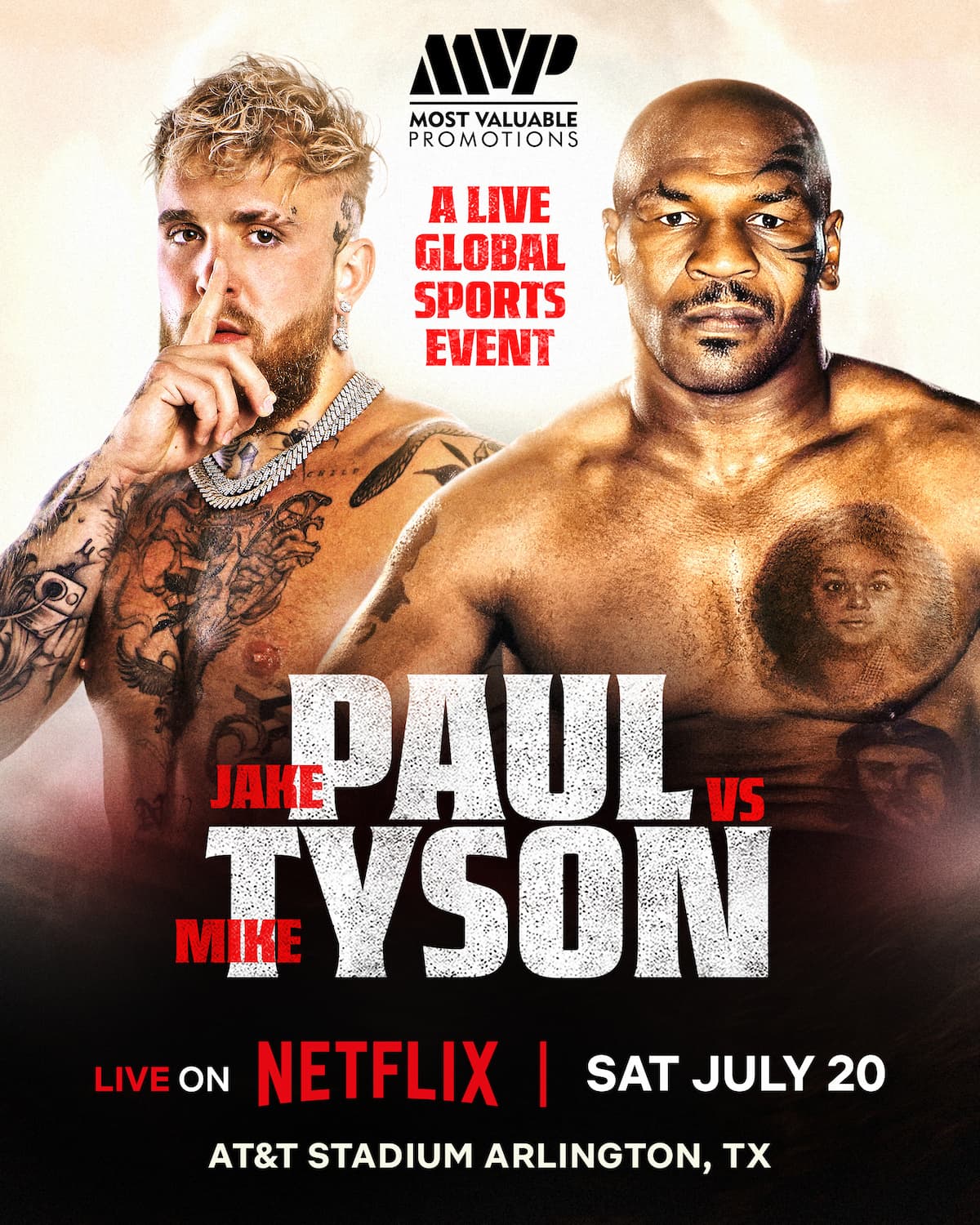 Jake Paul vs Mike Tyson poster