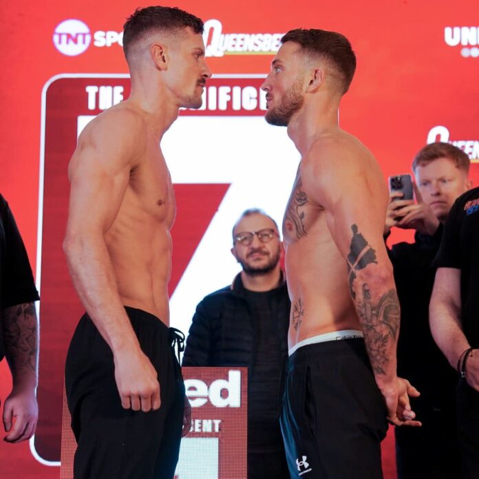 Nathan Heaney vs Brad Pauls faceoff live from Resorts World Arena in Birmingham, England