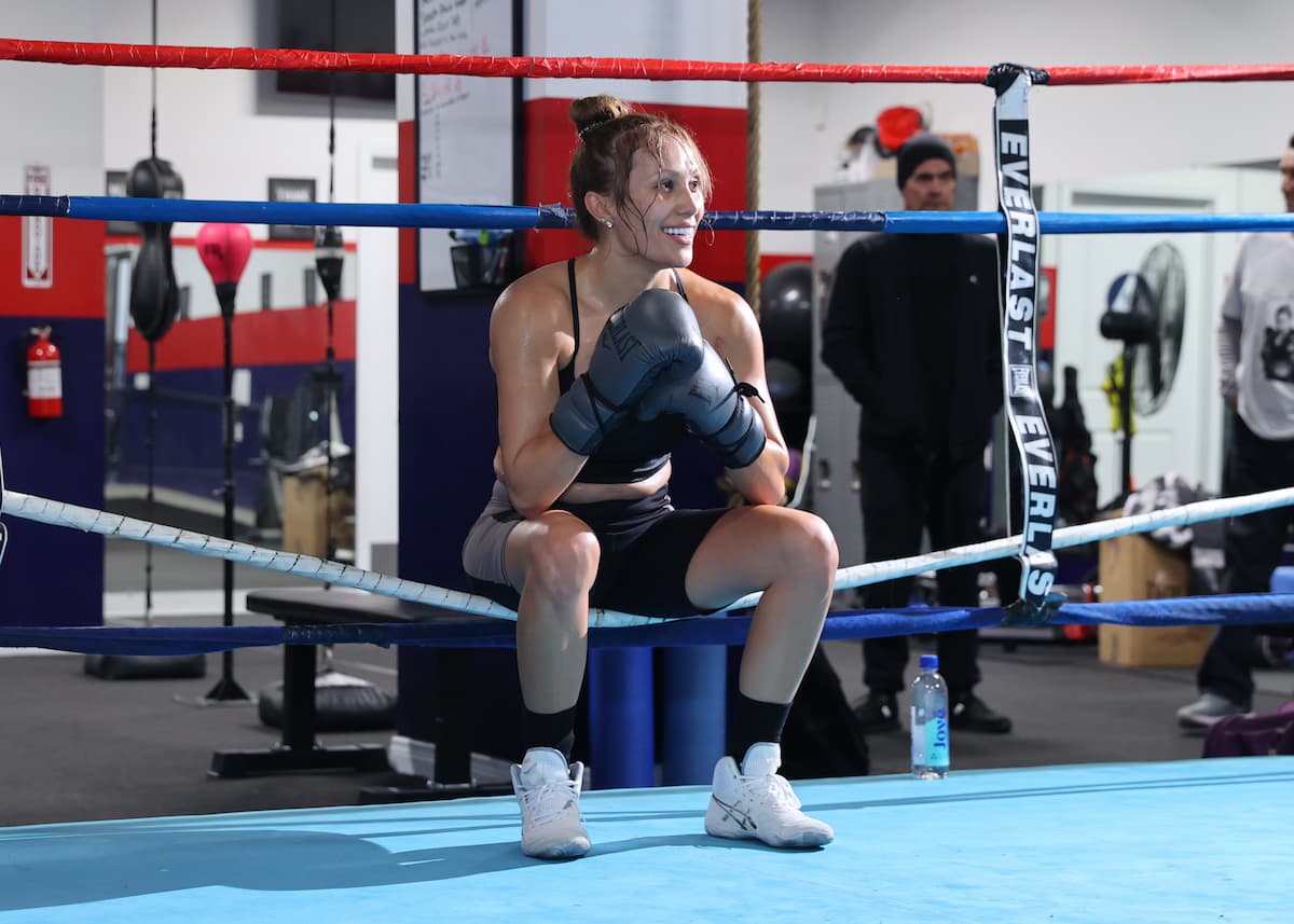 Seniesa Estrada during her workout