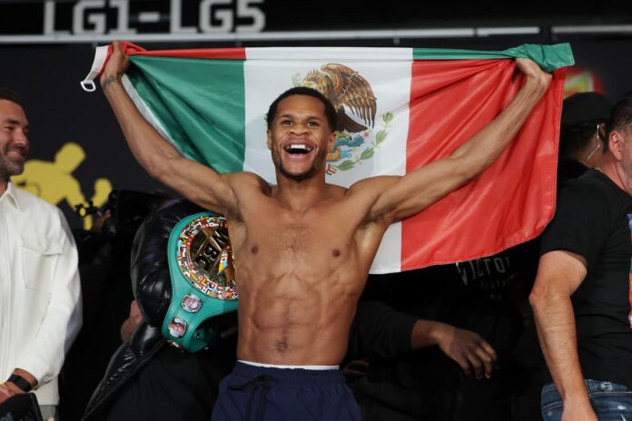Devin Haney on weight for title defense against Ryan Garcia