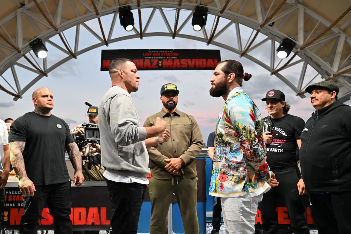 Nate Diaz and Jorge Masvidal go face to face