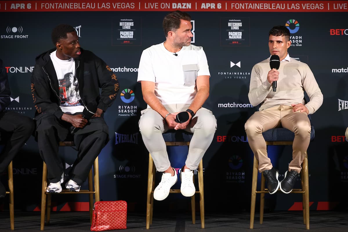 Richardson Hitchins and Gustavo Daniel Lemos at the press conference