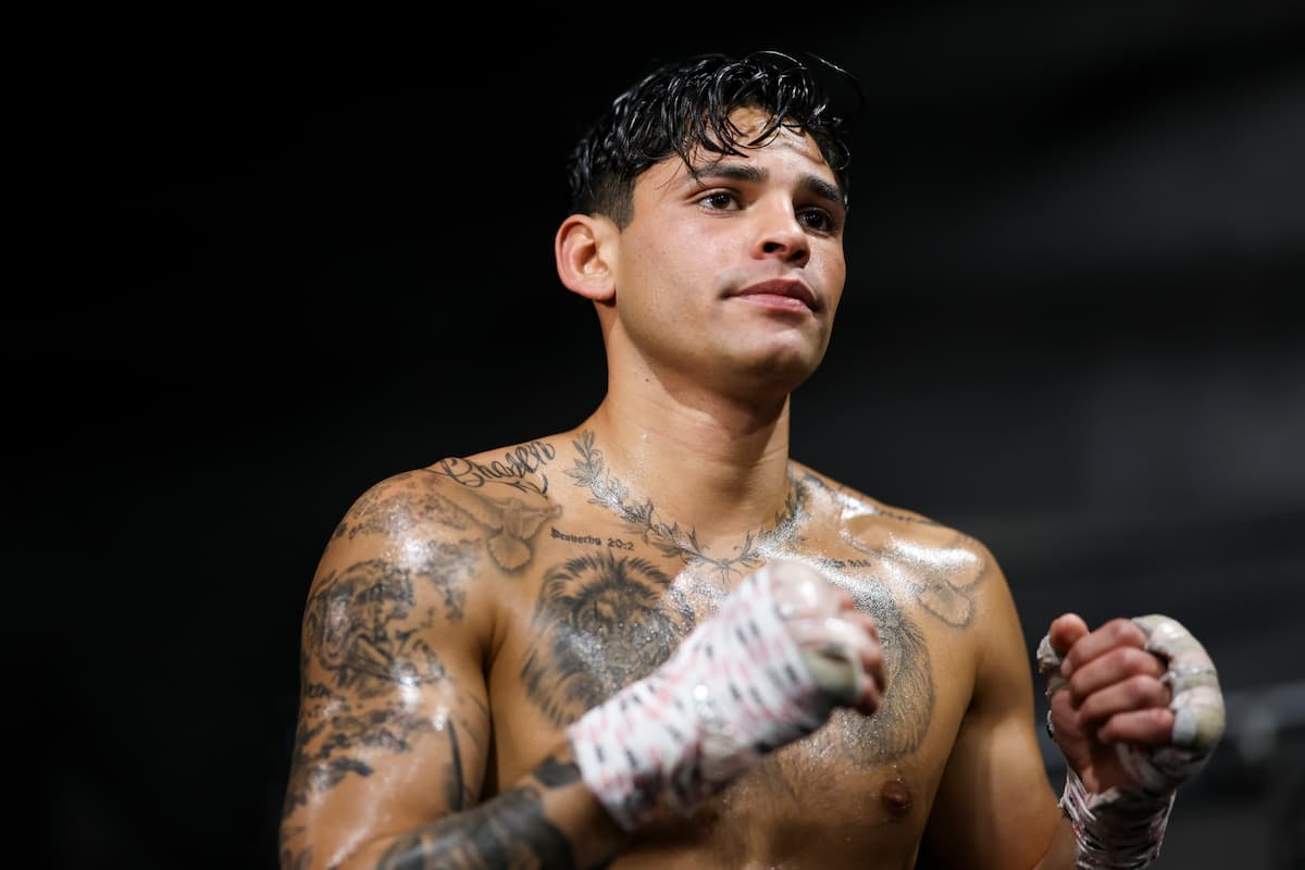 Ryan Garcia at a media workout