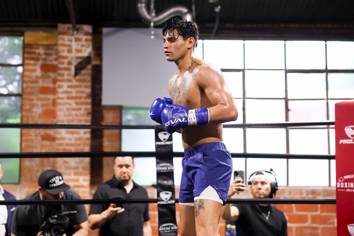 Ryan Garcia at a media workout