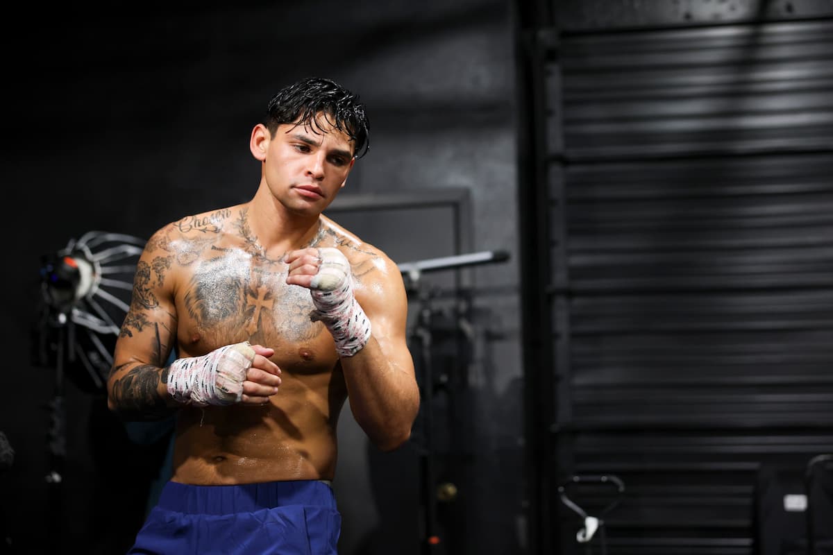 Ryan Garcia shadowboxing