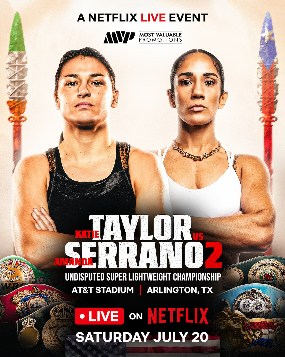 Katie Taylor vs Amanda Serrano 2 poster