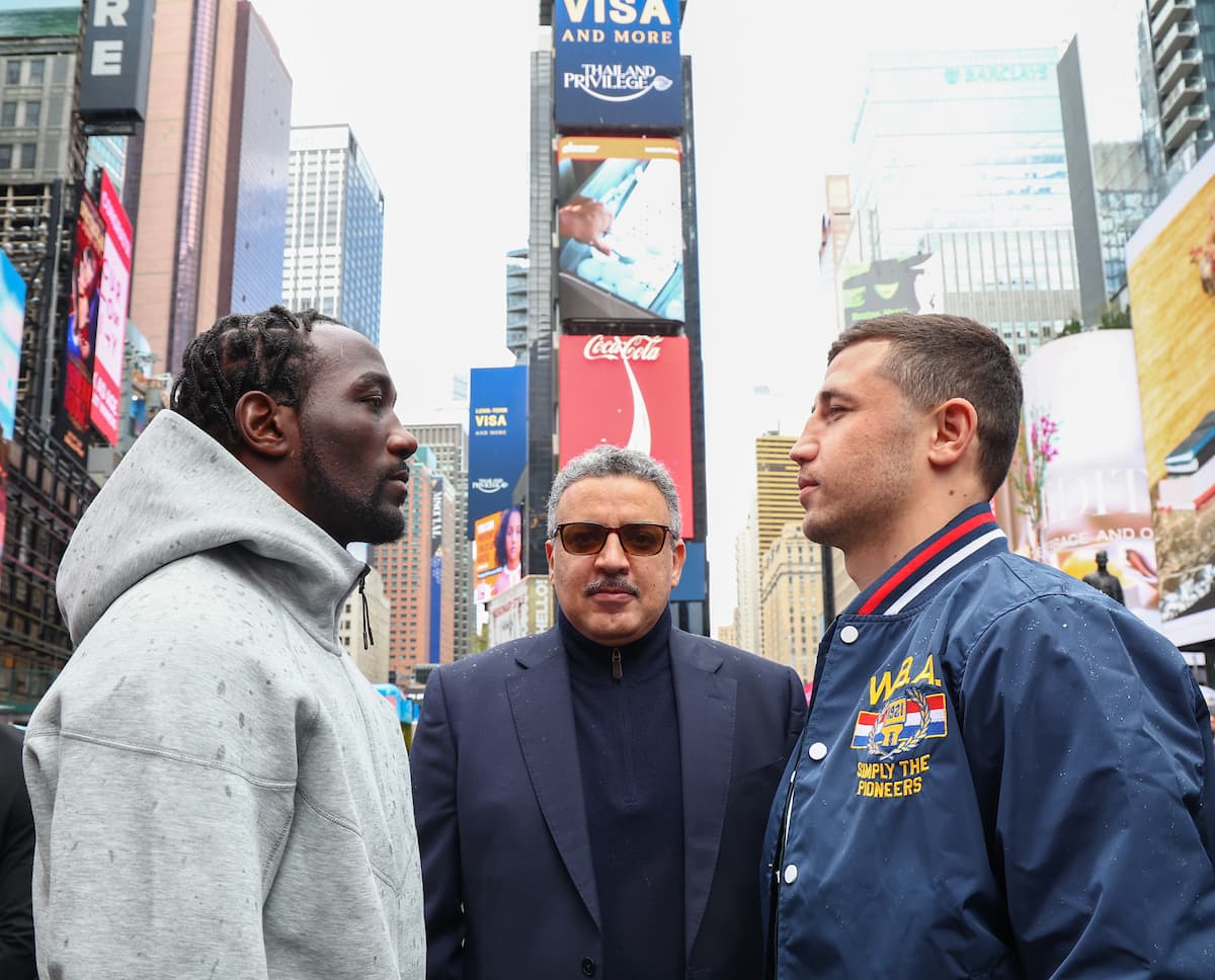Terence Crawford and Israil Madrimov in New York