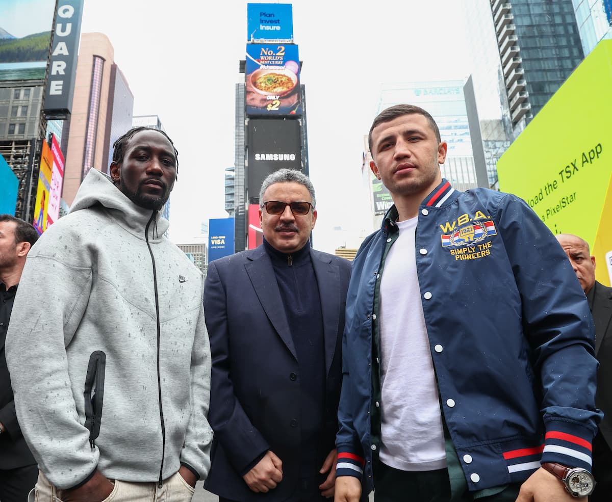 Terence Crawford and Israil Madrimov in New York