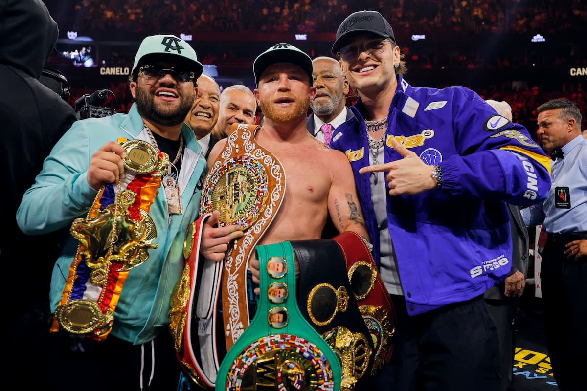 Canelo Alvarez after his victory against Jaime Munguia