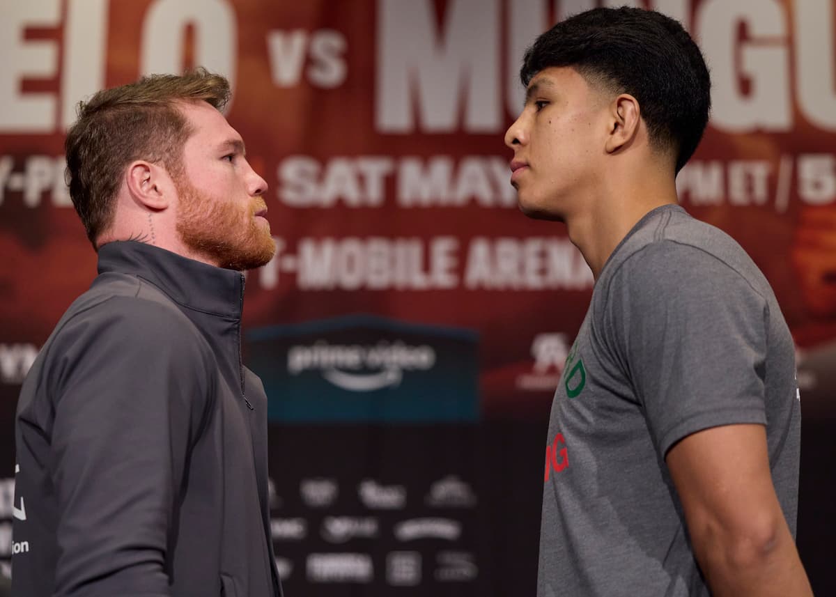 Canelo Alvarez and Jaime Munguia go face to face