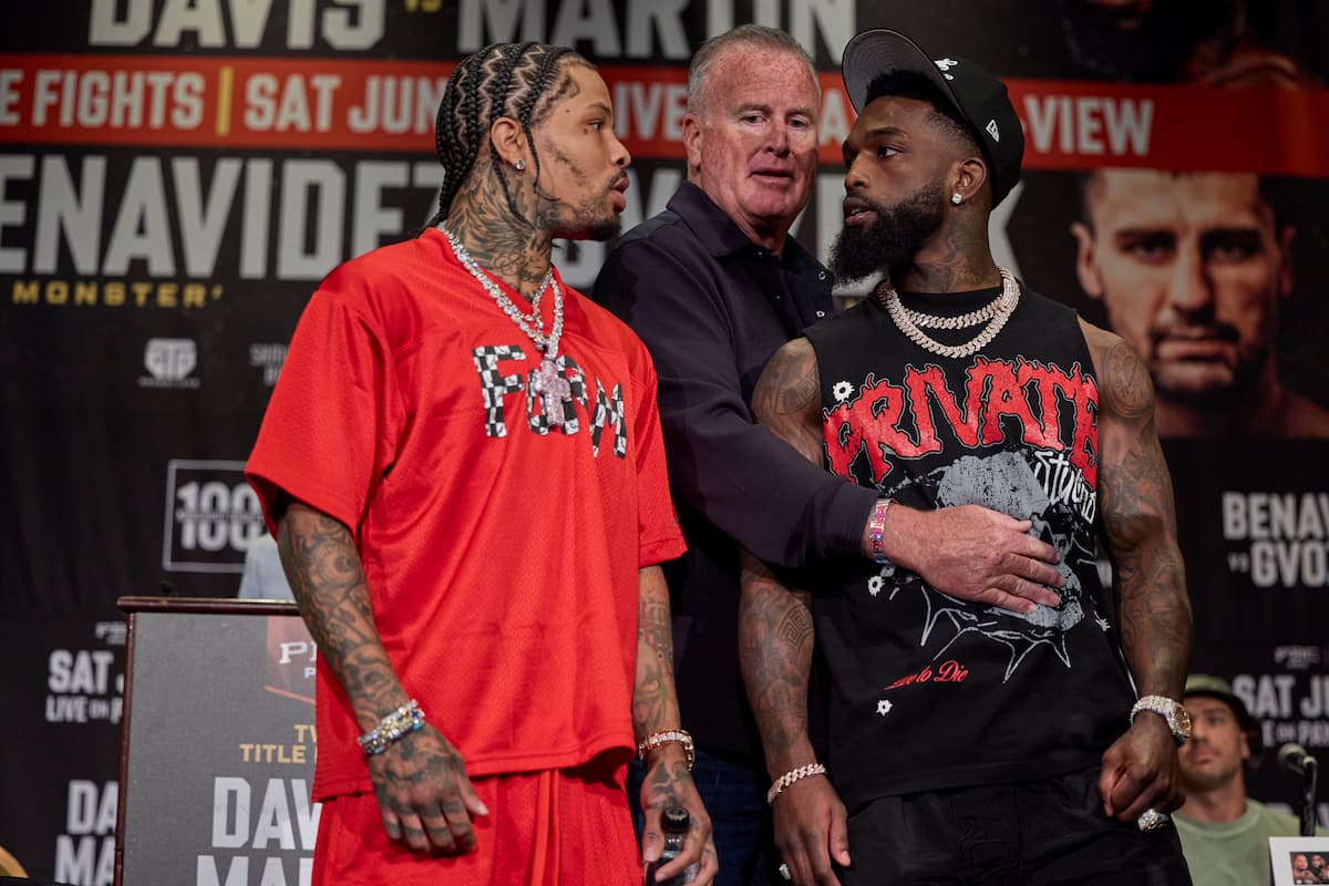 Gervonta Davis and Frank Martin at the press conference