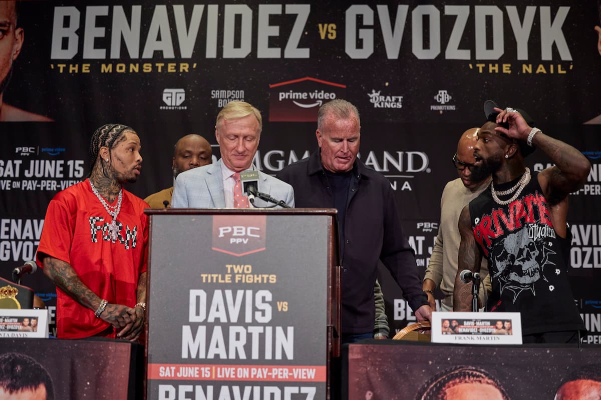 Gervonta Davis and Frank Martin at the press conference