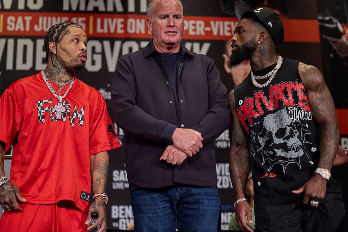 Gervonta Davis and Frank Martin at the press conference