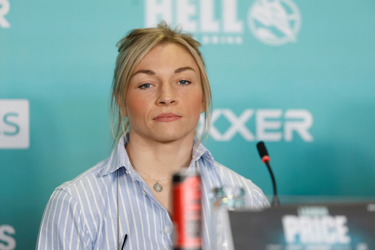 Lauren Price at the press conference
