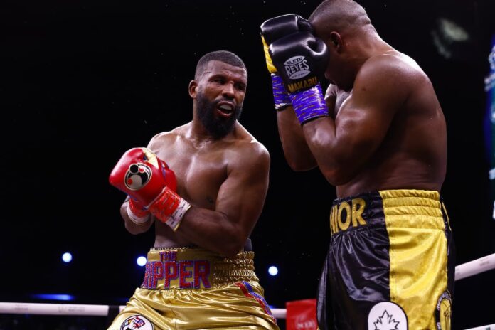 Badou Jack during his boxing bout against Ilunga Junior Makabu