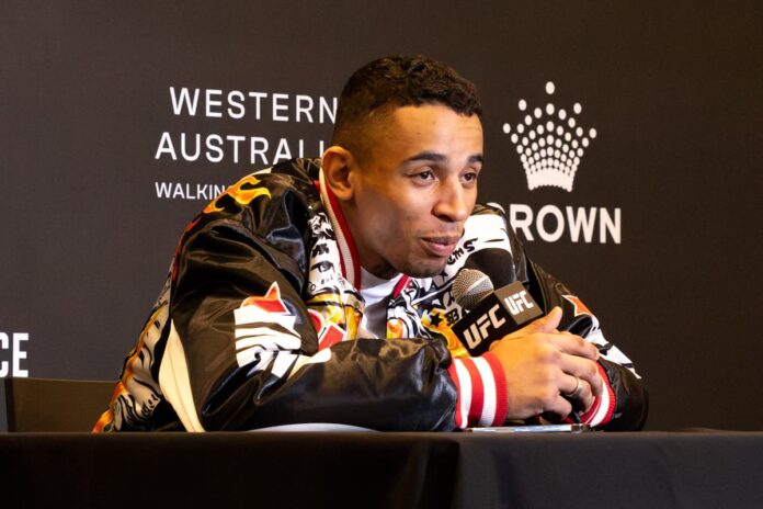 Carlos Prates during UFC 305 post-fight press conference