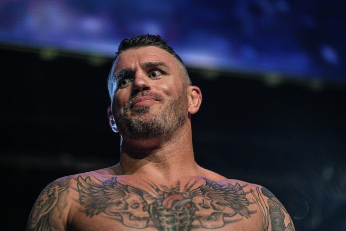 Chris Camozzi at the BKFC 50 weigh-in ahead of his bout against Lorenzo Hunt