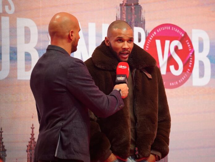 Chris Eubank Jr during Grand Arrival ahead of his boxing bout against Conor Benn in London
