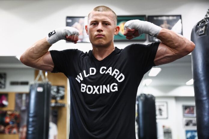 Eimantas Stanionis training at Wild Card Boxing gym ahead of his bout with Jaron Ennis