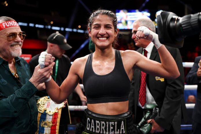 Gabriela Fundora after her victory over Marilyn Badillo