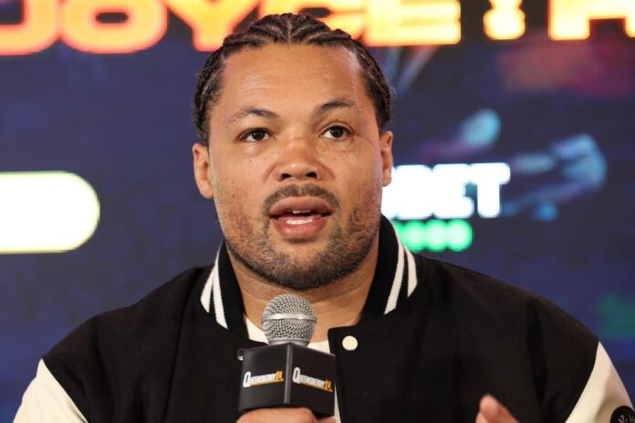 Joe Joyce during a press conference ahead of his boxing match against Filip Hrgovic