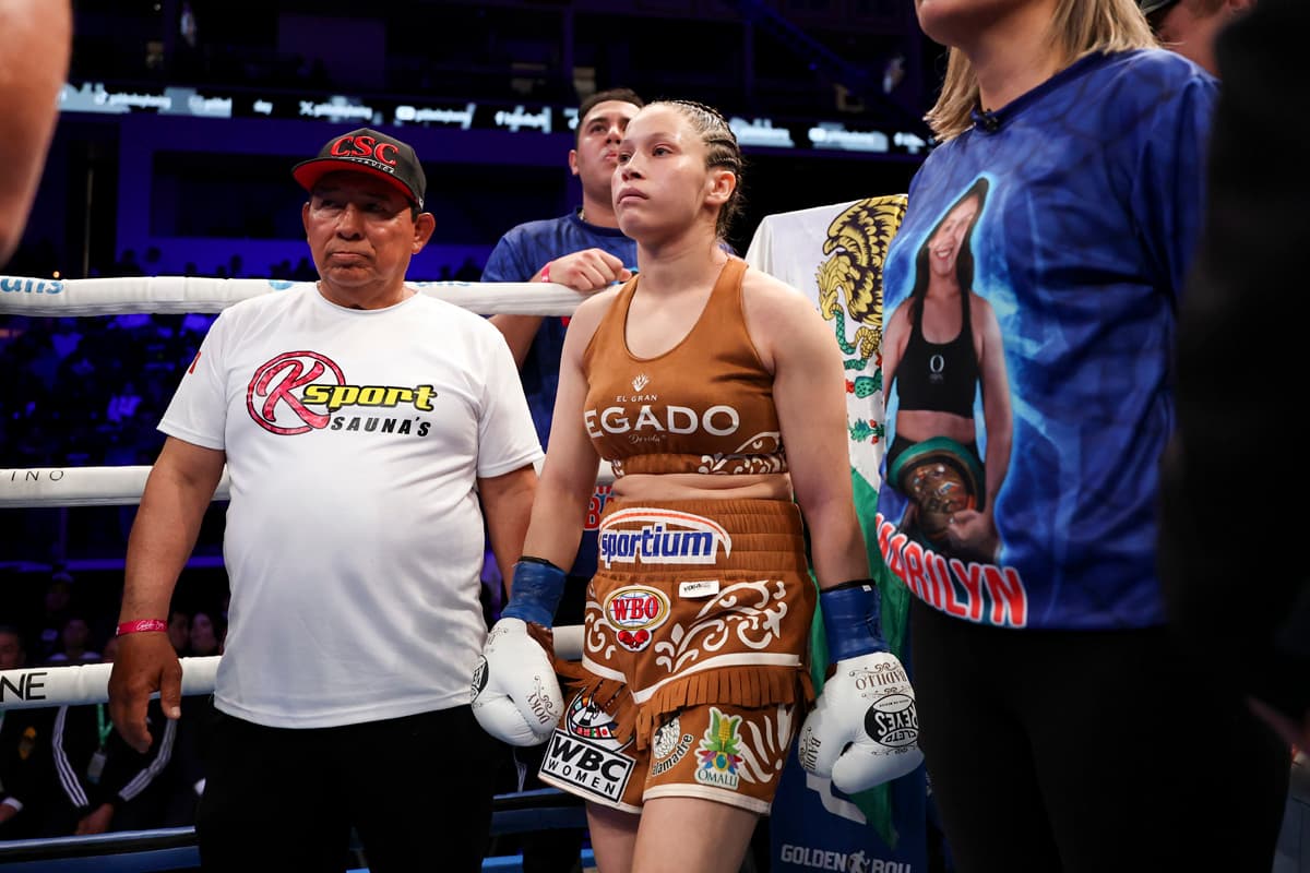 Marilyn Badillo during her bout against Gabriela Fundora