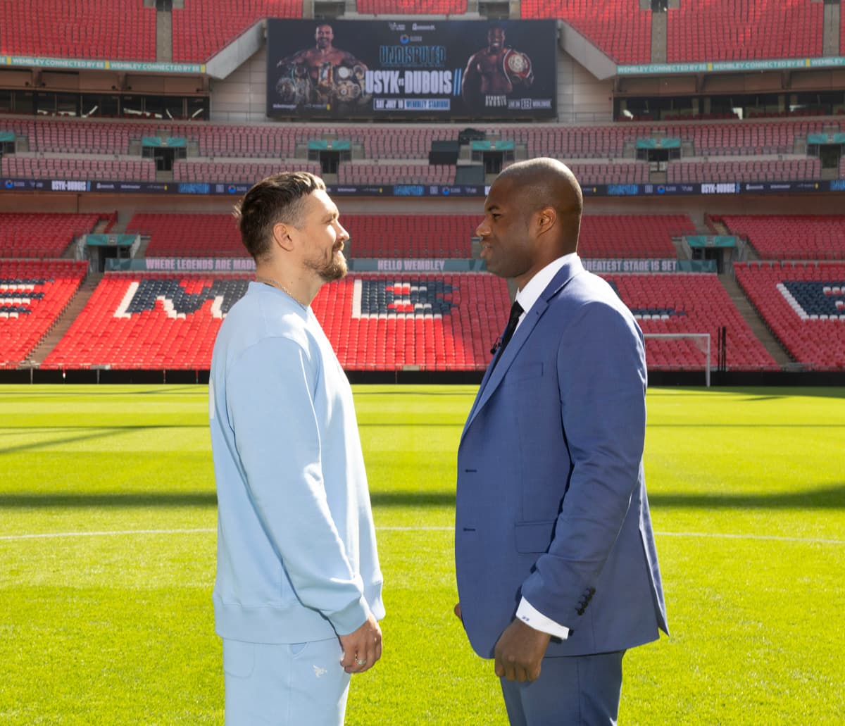 Oleksandr Usyk and Daniel Dubois face off at Wembley Stadium