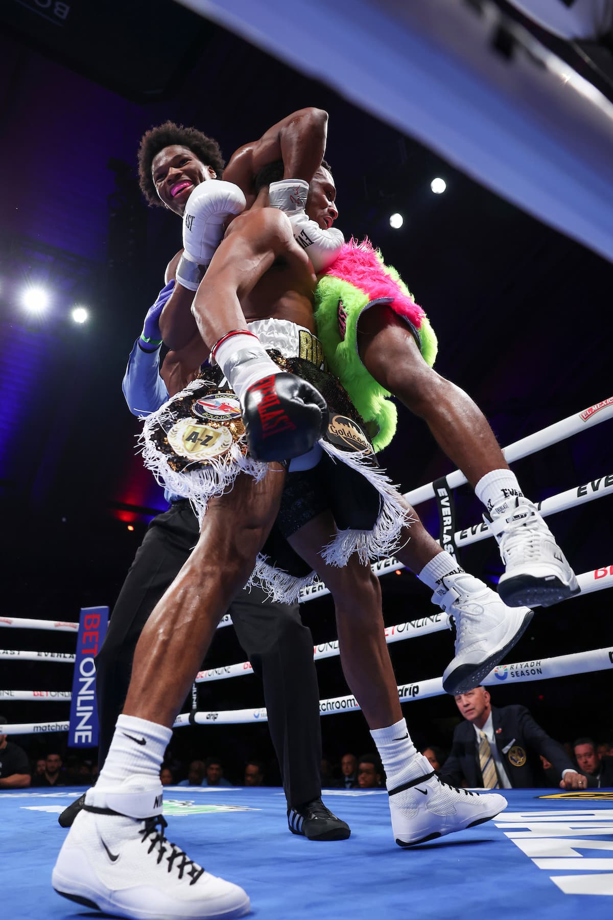Raymond Ford and Thomas Mattice during their boxing match