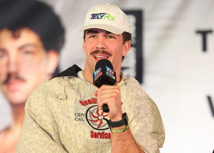 Richard Torrez Jr. at a press conference ahead of his boxing bout against Guido Vianello