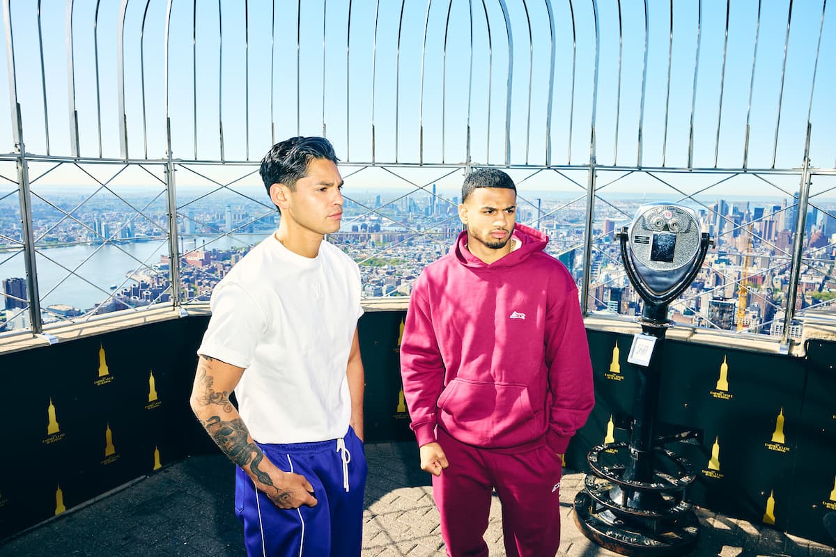 Ryan Garcia and Rolando Romero at Empire State Building in New York