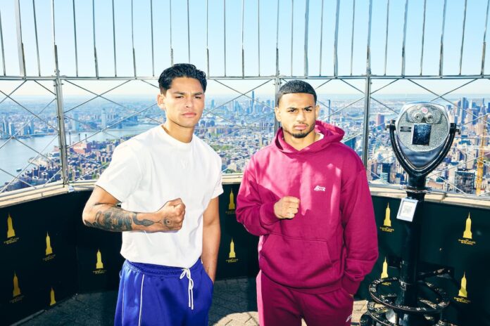 Ryan Garcia and Rolando Romero at Empire State Building in New York
