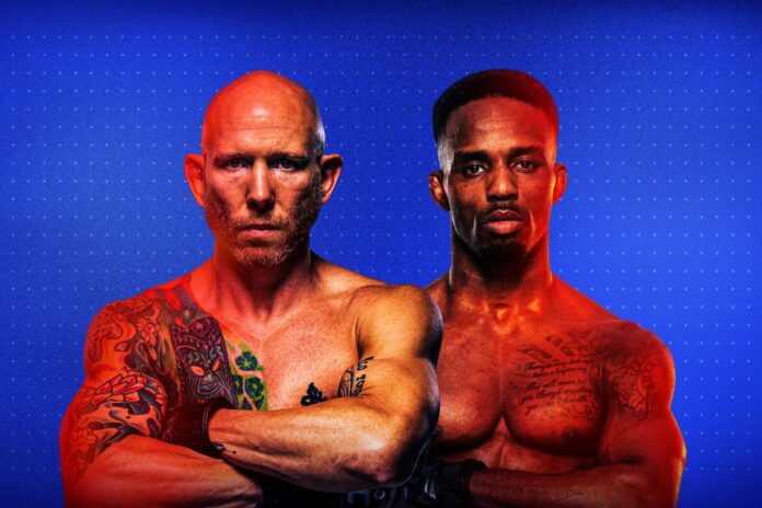 UFC Vegas 105 image featuring the faces of Josh Emmett and Lerone Murphy, promoting their MMA bout