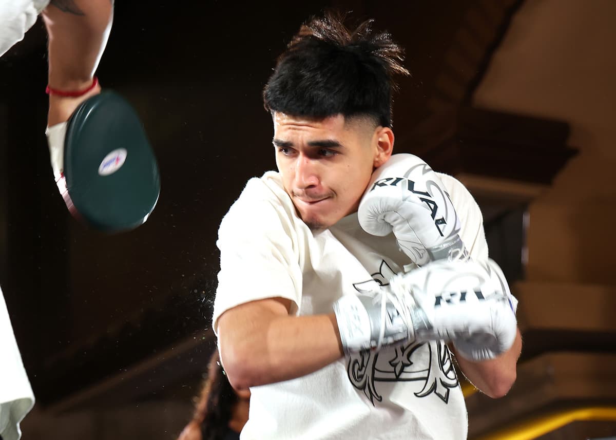 Art Barrera Jr during his Grand Arrival ahead of his bout against Juan Carlos Guerra Jr in Las Vegas