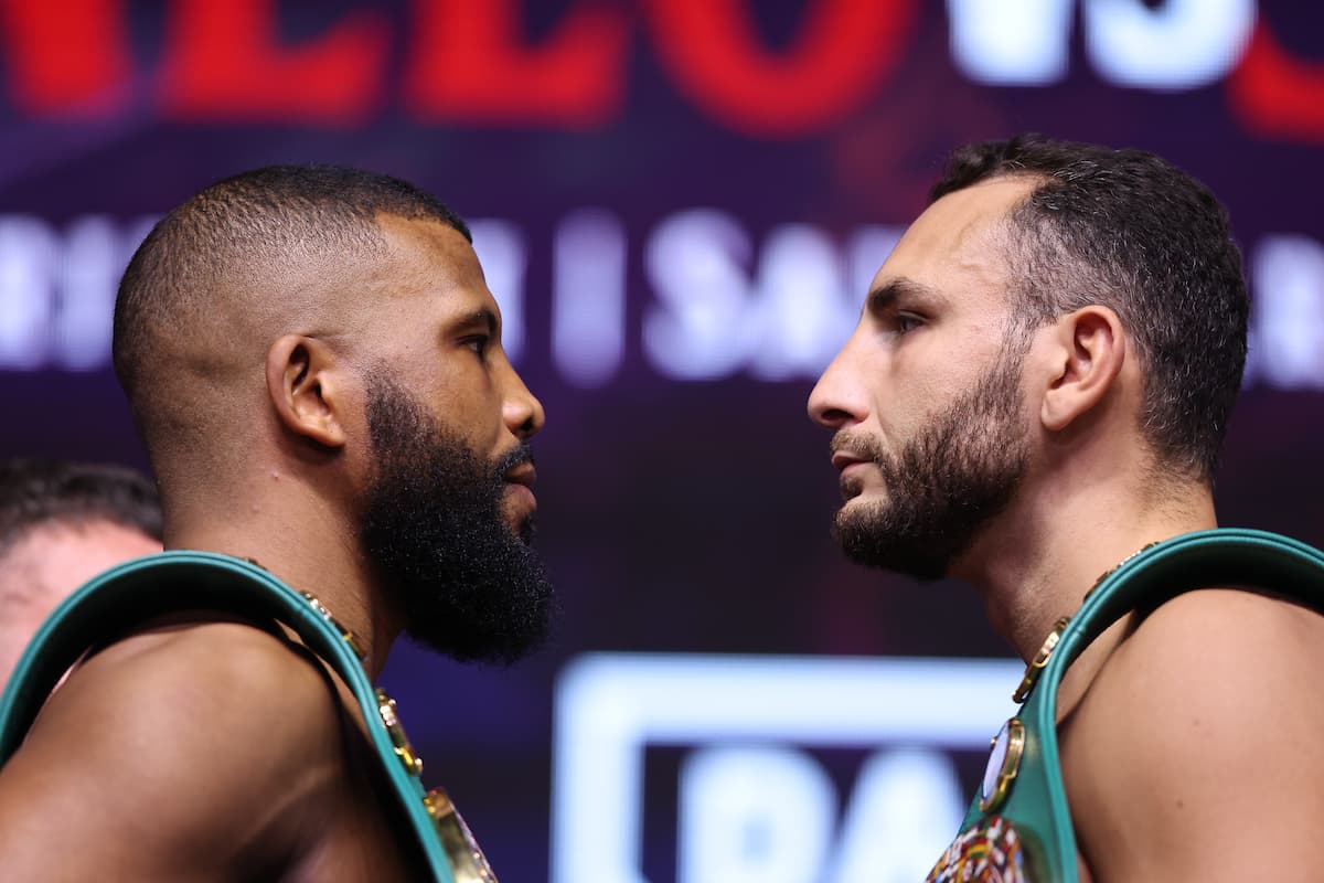 Badou Jack and Noel Mikaelian come face-to-face at the weigh-in
