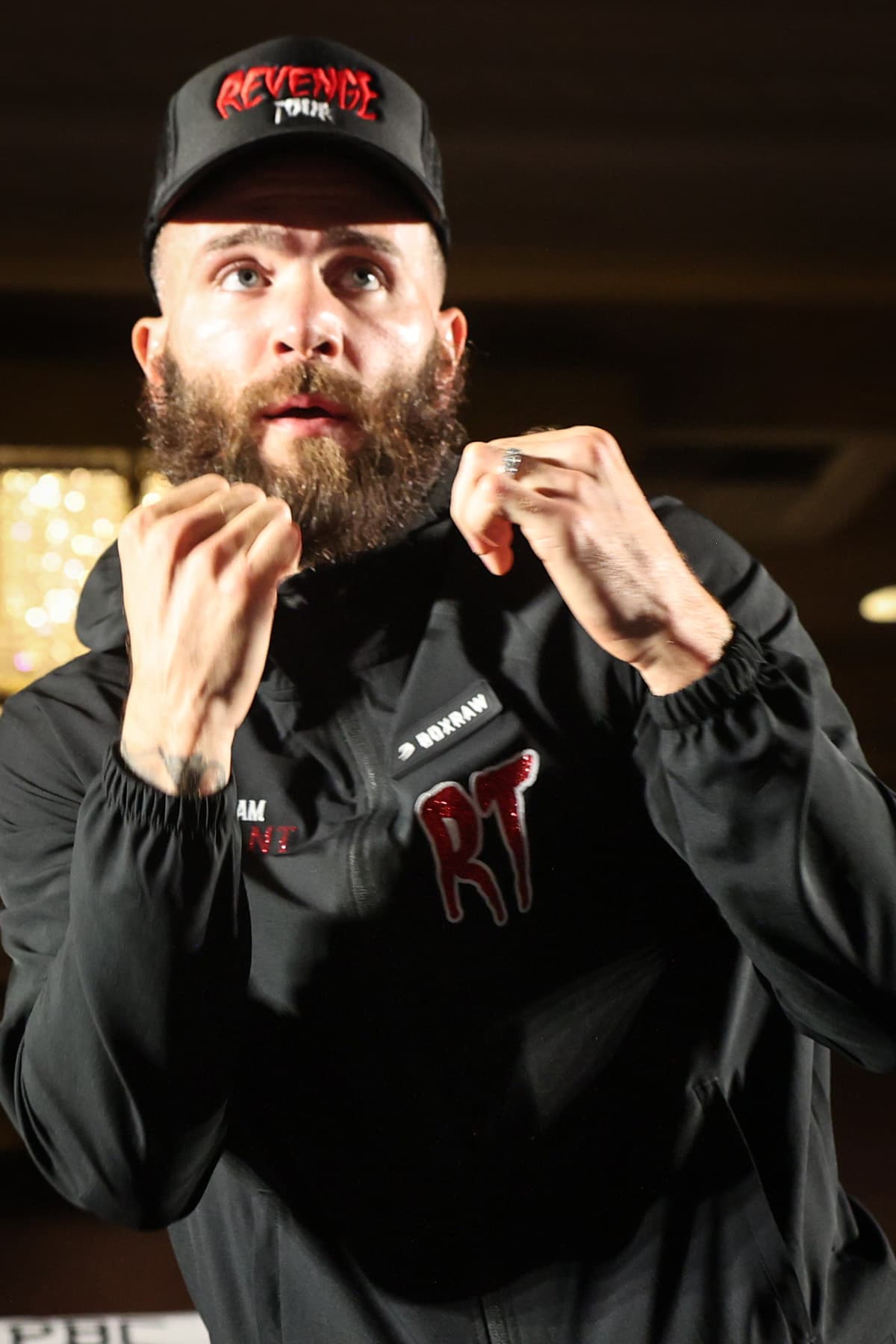 Caleb Plant during a media workout ahead of his boxing bout in Las Vegas