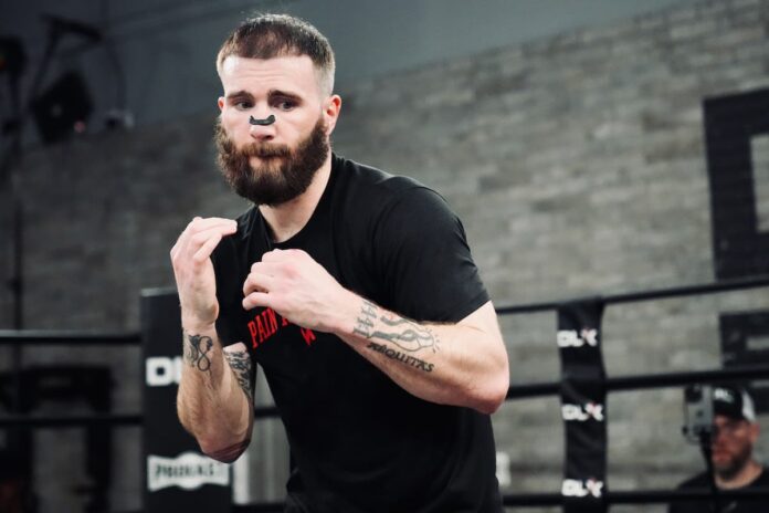 Caleb Plant during a media workout ahead of his boxing bout against Armando Resendiz in Las Vegas