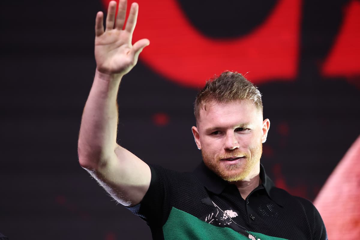 Canelo Alvarez at the press conference ahead of his bout against William Scull