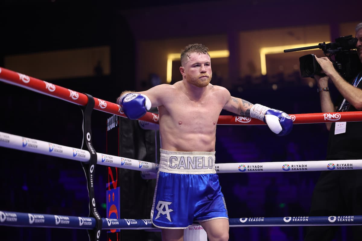 Canelo Alvarez during his boxing bout against William Scull